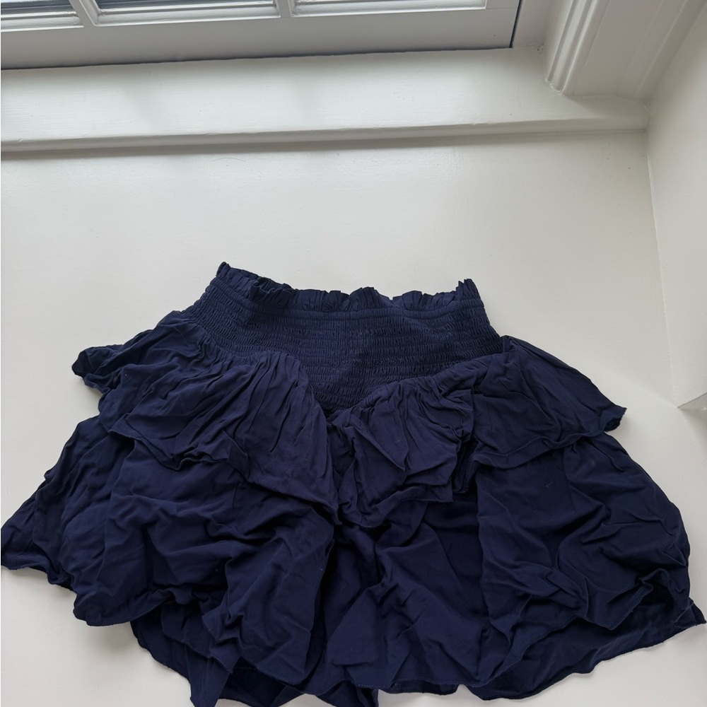 Katie J NYC Dark Blue A-Line Skirt